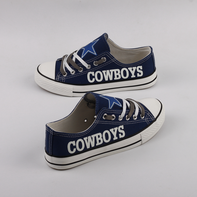 Women's Dalls Cowboys Repeat Print Low Top Sneakers 006